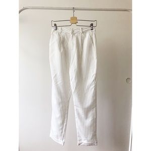 White strips pants